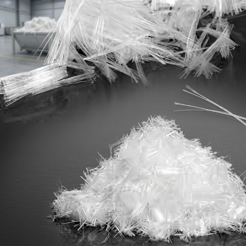 Premium recycled white polyester fiber